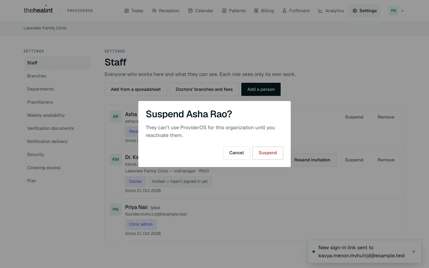 Suspend dialog