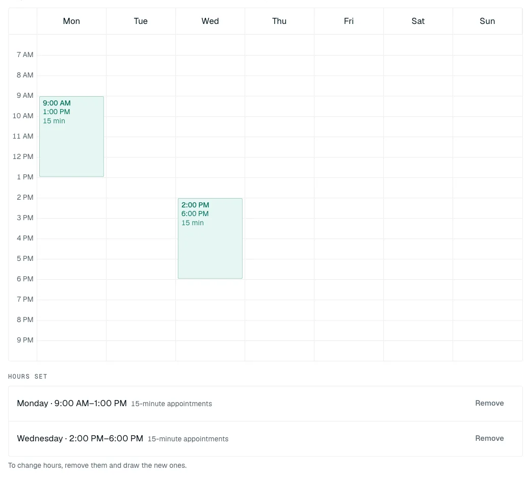 The week with hours