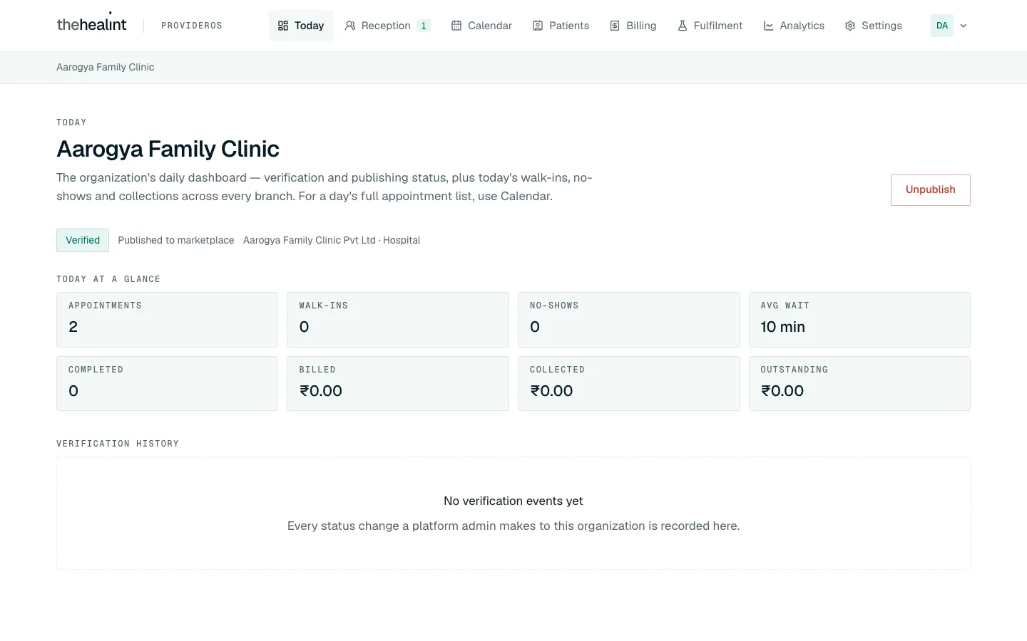 Today for a busy clinic