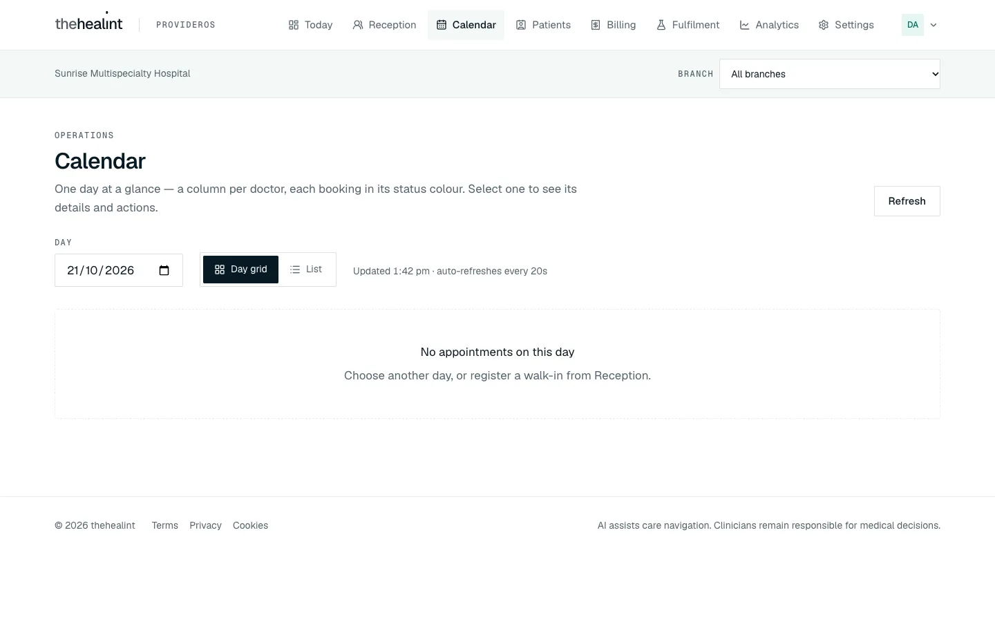 The branch selector