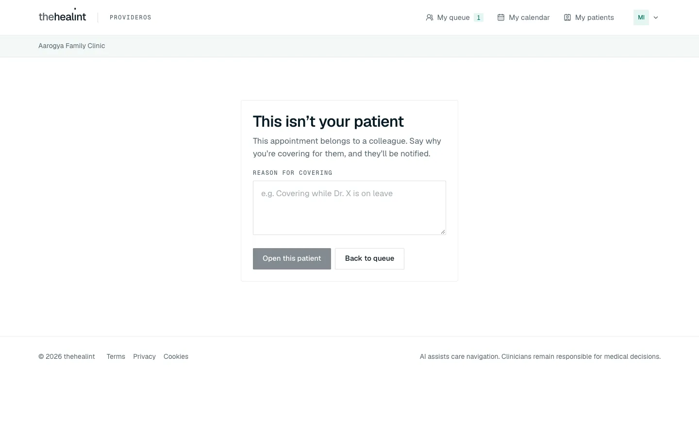 This isn't your patient