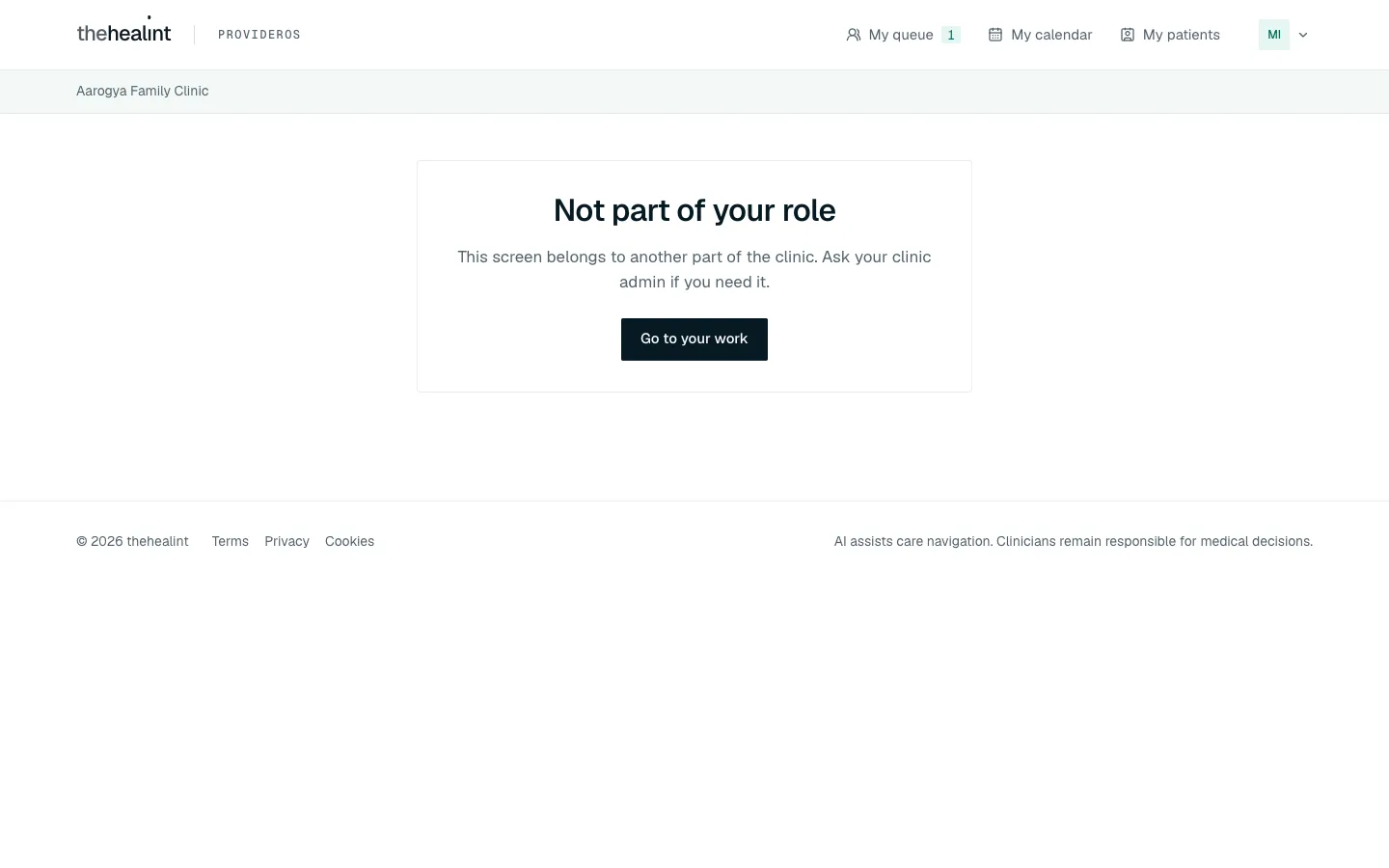Not part of your role