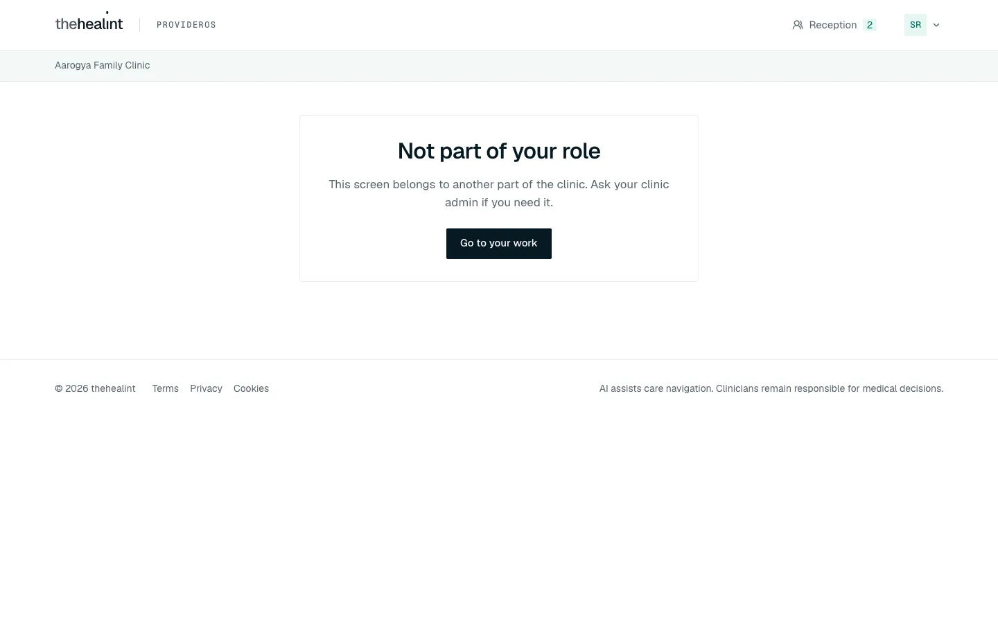 Not part of your role