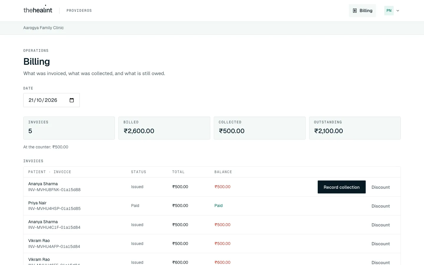 Billing for billing staff