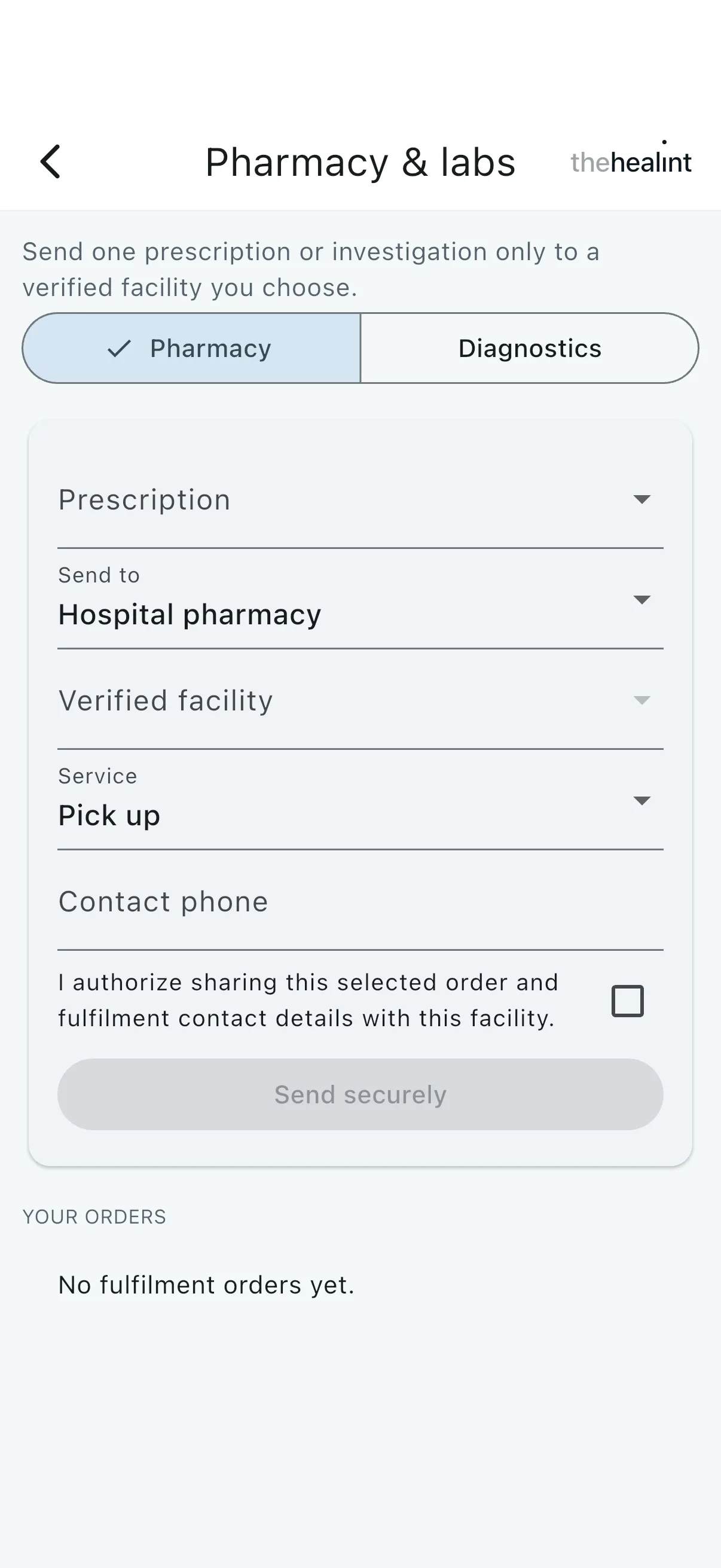 iPhone app Pharmacy &amp; labs