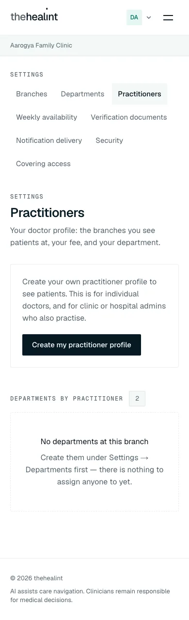 Practitioners at phone width