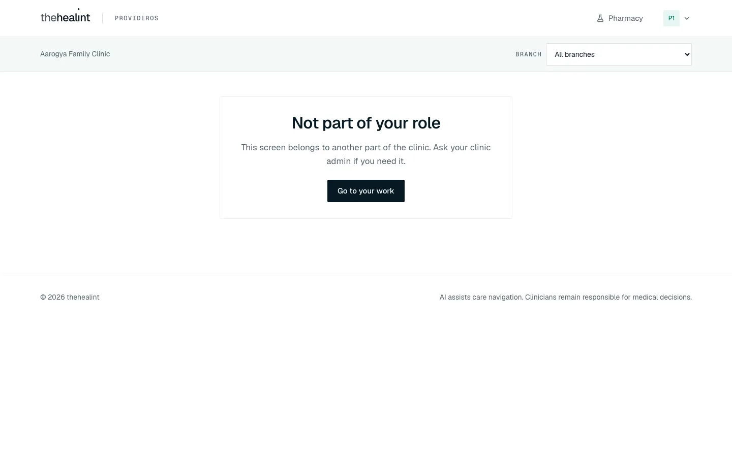 Not part of your role